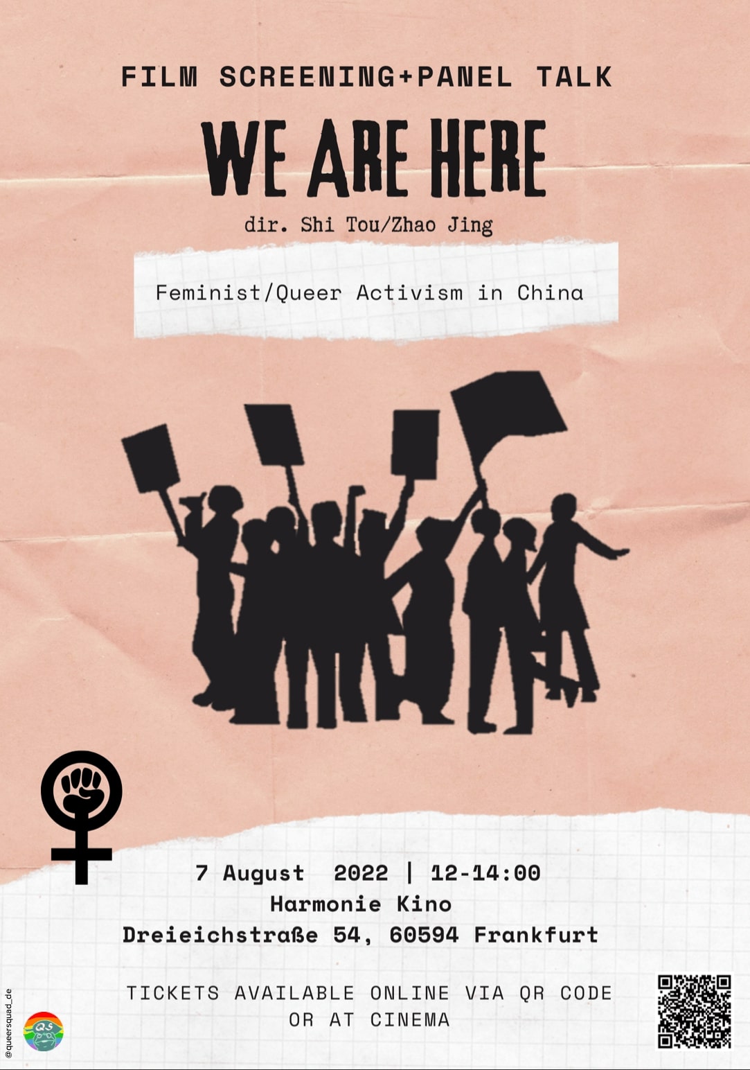 Flyer for the Feminist/Queer Activism in China Screenings